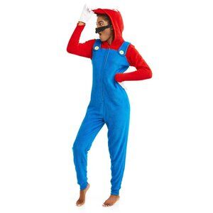 Super Mario Womens Union Suit Pajama red Blue 2X 18W-20W